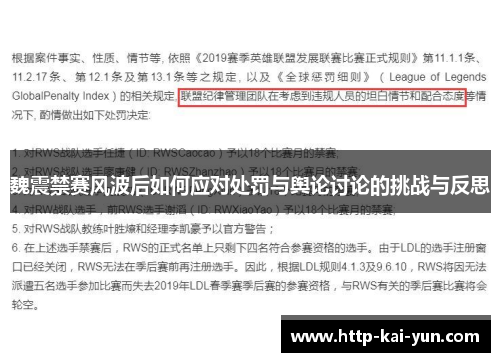 魏震禁赛风波后如何应对处罚与舆论讨论的挑战与反思